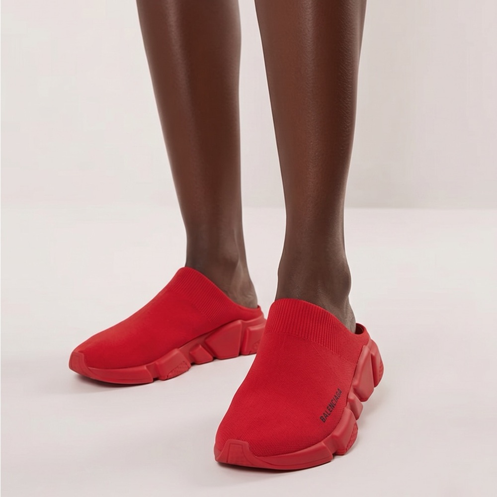 New Authentic bBalenciaga Red Sock Sneakers. size 9 - Picture 4 of 13